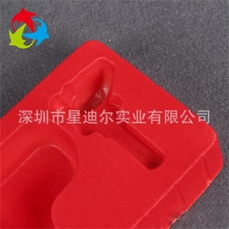 紅色植絨吸塑內托2